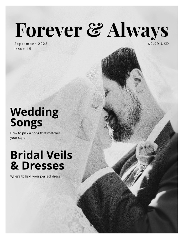 Bridal magazine cover