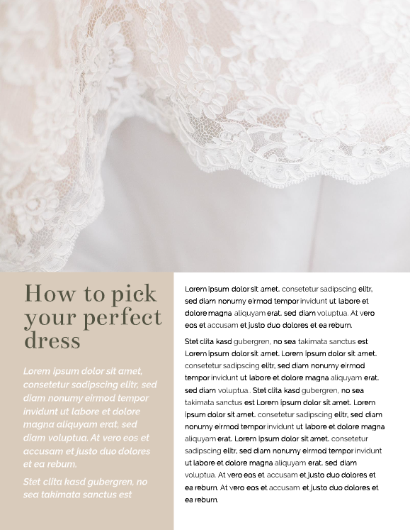 wedding magazine layout